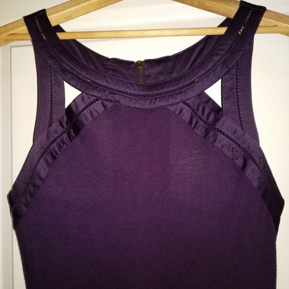 Y2K Urban Outfitters Plum Jersey Cut Out Skater Hipster Mini Dress - Picture 5 of 14